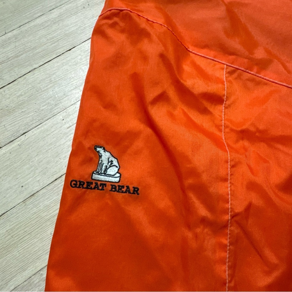 Vintage 90s Great Bear Orange Black Stripe Windbreaker Jacket Mens M Retro - Picture 12 of 15